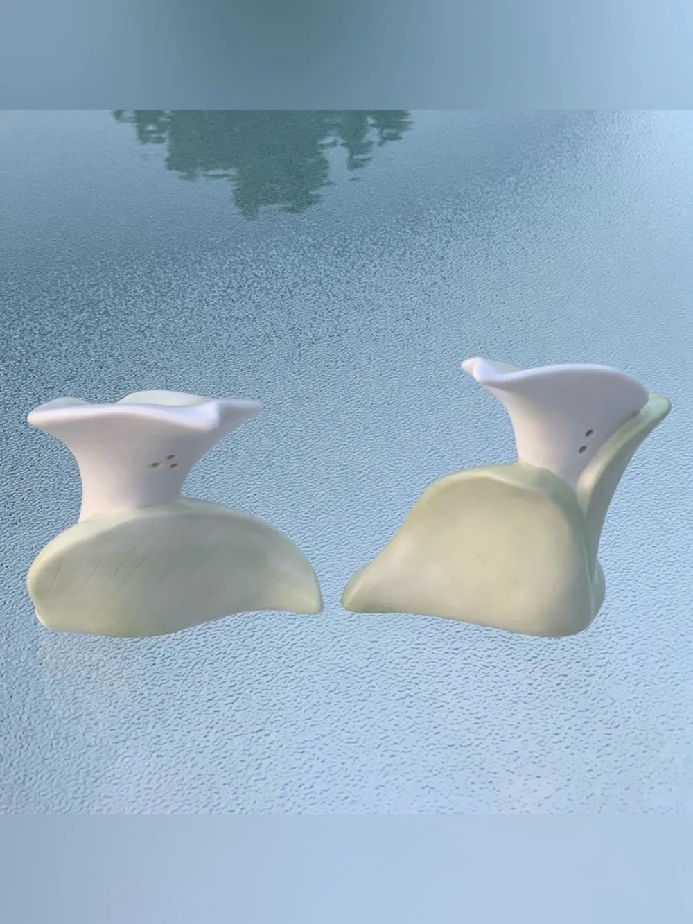Calla Lily Porcelain Ceramic Salt and Pepper Shakers Set